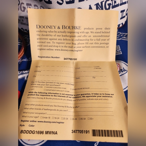 Dooney & Bourke Dodgers Crossbody Bag - Picture 9 of 15